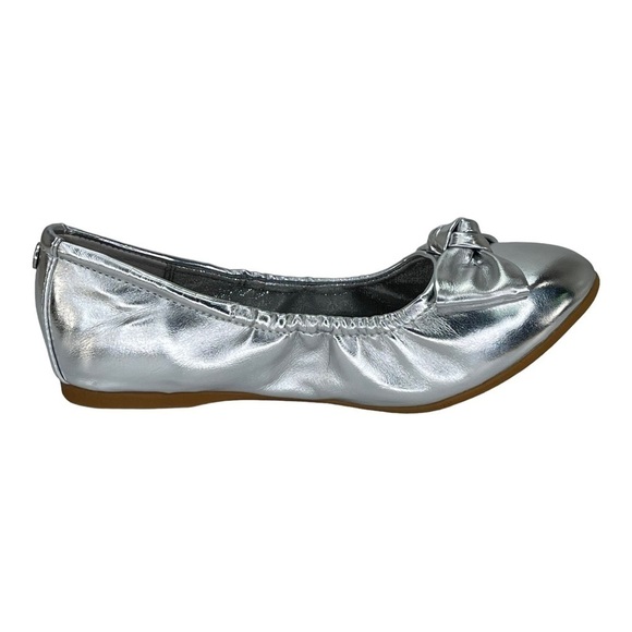 Nina Karla Silver Metallic Little Girl’s Ballet Flats Size 1M - Picture 3 of 11